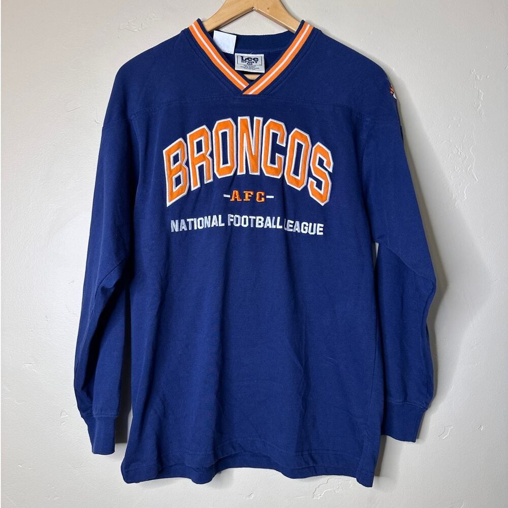 Vintage Lee Sport NFL Denver Broncos Embroidered Pullover Medium